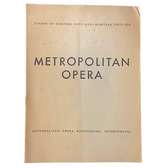 La Forza Del Destino Playbill Feb 21 1956 Metropolitan Opera House, Broadway NYC - Picture 1 of 5